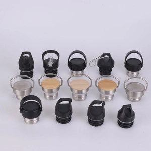 Assorted 304 stainless steel and bamboo lids for outdoor sport insulated water bottles