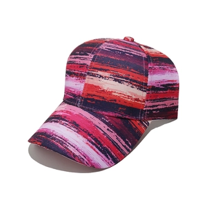 Detail of 80s 90s retro disco party baseball cap with colorful artistic graffiti brushstrokes