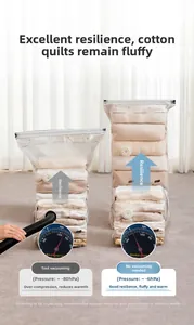 Comparison showing manual suction and air-free valve modes for vacuum storage bags