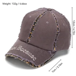 Casquette vintage avec empiècements léopard et broderie Just Because élégante