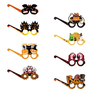 Set mit 8 Halloween-Partyrillen aus Papier mit Kürbis-, Geist- und Fledermaus-Motiven
