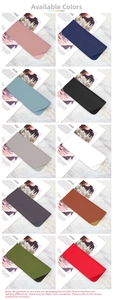 Detailed grid of ten diverse colors for the PU leather sunglass pouch collection