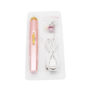 Kit manicure elettrico 5-in-1 con luce LED e cavo USB in rosa e oro con accessori