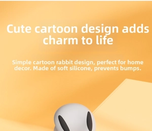 Paraspigoli in silicone bianco a forma di coniglio per la sicurezza dei bambini