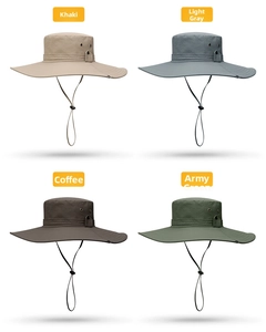 Sombreros de sol para exterior con ala ancha y ventilación en cuatro colores trekking