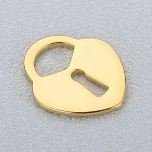 Pendente Cuore Lucchetto Acciaio Inossidabile Charm Foro Chiave Per Creazione Gioielli DIY Collane Orecchini Moda