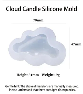 Stampo in silicone a nuvola 3D per candele fai-da-te con misure 70mm x 47mm