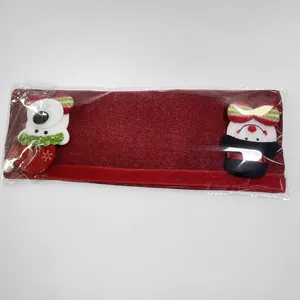 Weight display of Christmas linen handle cover with polar bear and snowman dolls