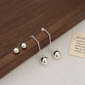 Geometric Ball Dangle Earrings And Studs 925 Sterling Silver Chain Tassel Minimalist Jewelry For Women