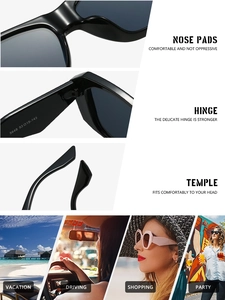 Detail view of retro polygon sunglasses with reinforced hinges and integrated nose pads