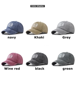 Multiple colors of washed cotton baseball caps with vintage AGT MY AGE embroidery