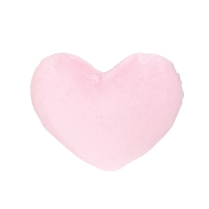 Coussin en peluche rose en forme de cœur avec texture douce pour déco et cadeaux