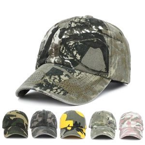 Casquette De Baseball Camouflage Coton Tactique Militaire Sport De Plein Air Chapeau Soleil Réglable 6 Panneaux