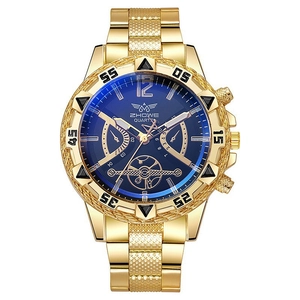 Men Quartz Watch Alloy Case Stainless Steel Strap Business Sports Fashion Large Dial Analog Wristwatch