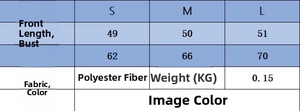 Size guide for women's V-neck striped sleeveless cardigan vest showing chest and length measurements