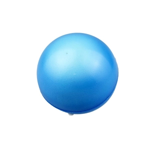 Close-up of a blue Neptune foam ball toy with textured surface for educational solar system play