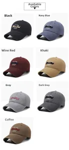 Multiple color options of vintage washed cotton baseball caps with Fard Club embroidery