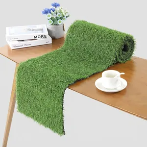 Artificial Grass Table Runner PP PE Synthetic Realistic Green Turf For Wedding Party Outdoor Garden Soccer Theme Decor