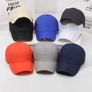Breathable quick-dry sports baseball caps in multi-color solid minimalist outdoor design