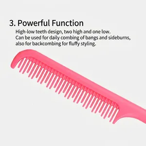 Pink dual-head eyebrow brush and hair comb for professional styling and hair fluffing