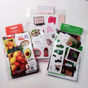 Decorative Stickers Card Set Adhesive Paper DIY Scrapbooking Journaling Aesthetic Korean Style Fruit Food Illustrations
