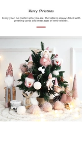 Detailed plush angel dolls and knit ball ornaments for Nordic Christmas tree decoration