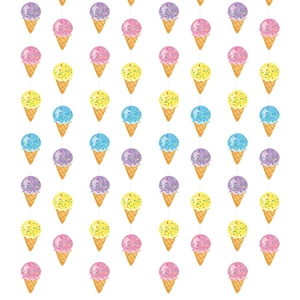 Colorful paper ice cream garland for summer party decoration and hanging backdrop