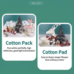 Artificial white snow blanket and fluffy cotton for Christmas window display and scenery decoration