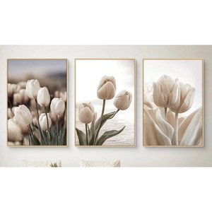 Nordic Style Tulip Flower Bouquet Canvas Wall Art Unframed Modern Floral Poster Print For Living Room Bedroom Decor