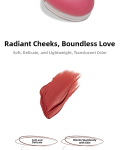 Detailed swatch showing the smooth matte texture of terra cotta lip and cheek mud