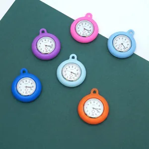 Silicone nurse watch set in multi-color quartz styles for medical professional exams