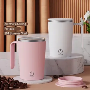 Automatic Stirring Mug 304 Stainless Steel Electric Magnetic Self Mixing Coffee Cup USB Rechargeable Portable Office Home