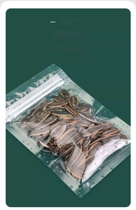 Waterproof frosted self-sealing bag for food storage with water drops on surface