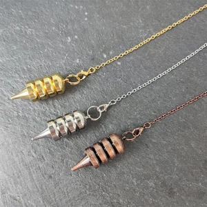 Massive Metall-Pendel-Anhänger in Gold, Silber und Bronze für Wünschelruten