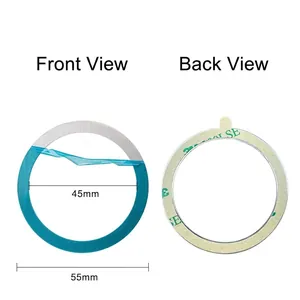 Universal Magsafe magnetic metal ring with 3M adhesive back, 55mm outer diameter