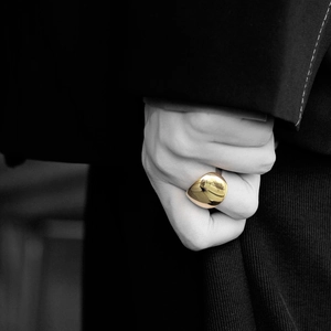 Anello In Argento Sterling 925 Da Donna Forma Goccia Acqua Liscia Lucidato Aperto Regolabile Minimalista Tendenza
