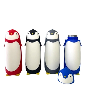 Creative penguin stainless steel vacuum insulated water bottle in four vibrant colors