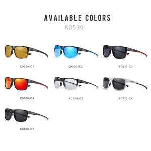 KDEAM KD530 polarized sports sunglasses available in seven colorful lens and frame options