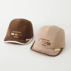 Cute Cartoon Bear Embroidery Baby Cotton Baseball Cap Soft Brim Toddler Sun Protection Hat For Boys Girls