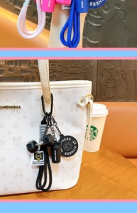 Llavero de mancuerna de fitness creativo colgante de bolso silicona dopamina dije deportivo accesorio.