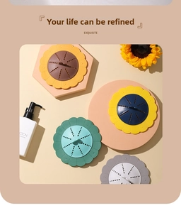 Colorful sunflower floor drain covers for bathroom and kitchen anti-odor protection
