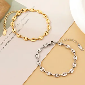 Bracelets maille marine en plaqué or 18K et argent avec fermoir mousqueton robuste