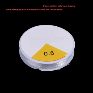 Close-up of 0.6mm transparent elastic stretch cord for jewelry and bead threading