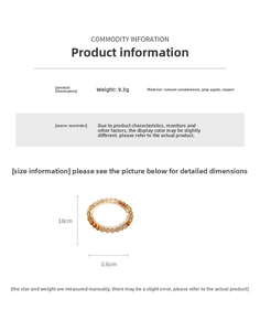 Détail des perles en bois de santal et agate grise de 6 mm avec dimensions du produit