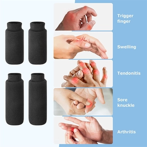 Cold gel finger sleeves for trigger finger, arthritis swelling, and tendonitis relief