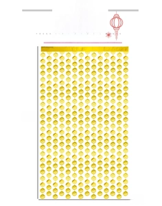 Dettaglio della tenda a frange dorate 1x2m con paillettes a sorriso per sfondi festa