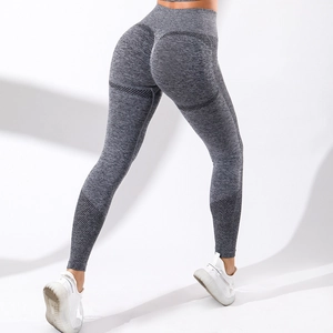 Pantalon de Yoga sans Couture pour Femmes Taille Haute Leggings de Sport Pointillés pour Fitness Gym Bas