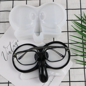 Funny nose glasses tray silicone mold for DIY resin storage dish and eyeglass holder