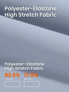 Pantalon de yoga bleu clair en tissu extensible avec 82,5% polyester et 17,5% élasthanne