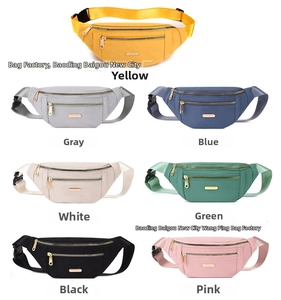 Waterproof PU leather crossbody bags shown in seven vibrant colors with metal zippers